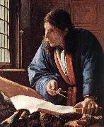 VERMEER VAN DELFT, Jan The Geographer (detail) jug oil painting reproduction